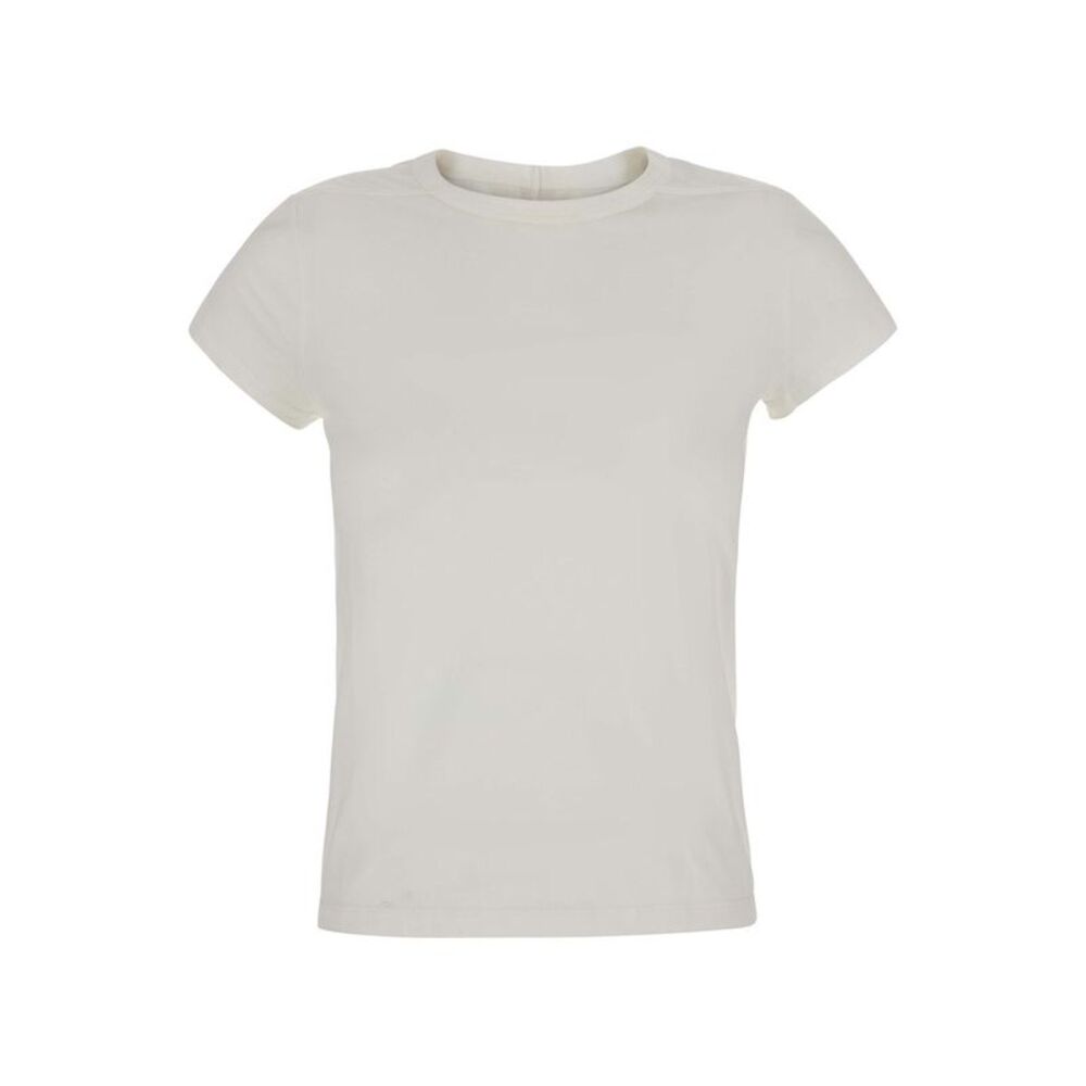 Rick Owens Women Essential Cropped T-Shirt In White Fabric For Women